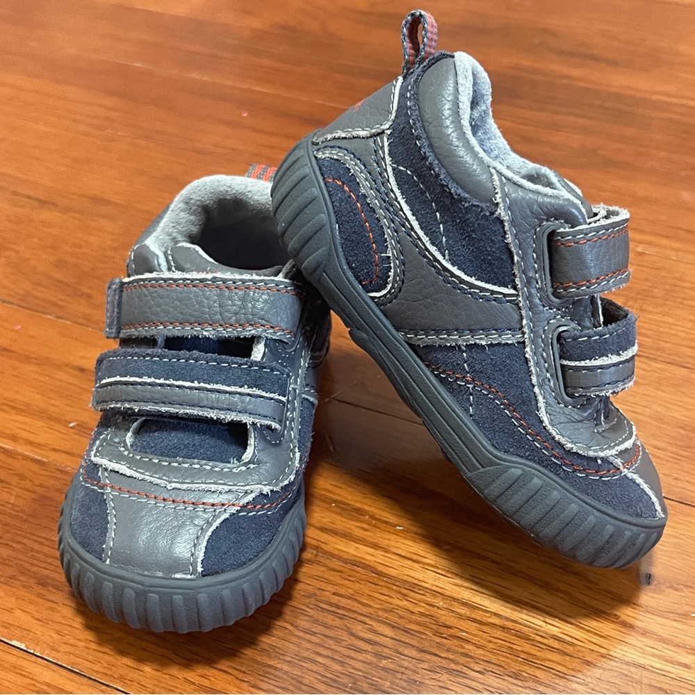 Stride Rite SRT Warren Toddler Boys Sneakers Navy Blue Gray Size 4.5W